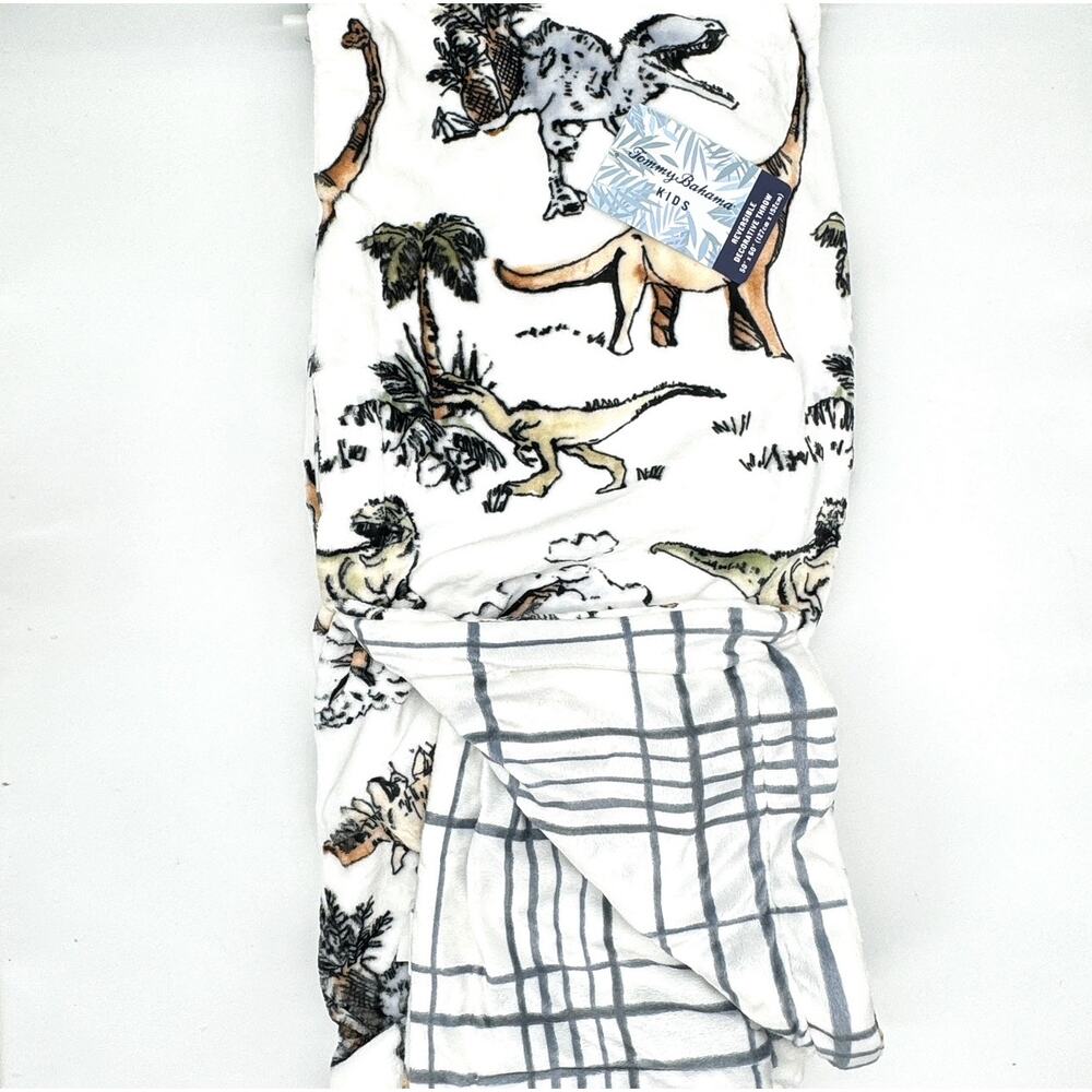 Tommy Bahama Mesozoic Dino Throw Blanket T Rex
Stegosaurus Dinosaur NEW - Picture 2 of 5